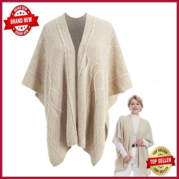 Accessories - Lightweight Knitted Shawl Wrap for Travel Office Spring Wear